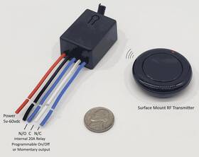 Accele Rsr10h Wireless Surface Mount Remote Control Switch With Programmable On/off