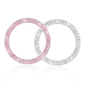 Pgwyz5rzx Aphumedc Bling Diamond Car Engine Start Stop Decoration Ring 2 Pcs Rhinestones Crystal