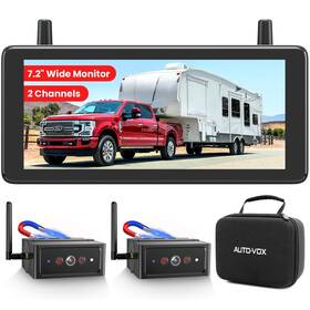B0fh9xt3gm Auto-vox Wireless Backup Camera Magnetic 7.2 Inch 1080p Split-screen Dvr Monitor D