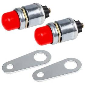 Bfxm-espb-rd2 Bfxm Push Button Starter Switch 12v 50a Waterproof Momentary Start 2 Pcs Red