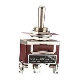 Rt1122fs Gnber Toggle Switch Spdt Momentary 3 Position On/off/on 250vac/15a 125vac/20a 1/2 Inch