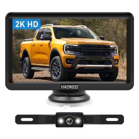 B0d56qj5gx Haokeo 7 Inch Hd 2k Backup Camera Kit For Truck Rv Front Rear View Monitor Auto Color Night