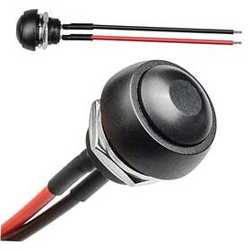 Jianfeng Store Jf-0088 1/2 Inch 12mm Pre-wired Mounting Hole On/off Mini Round Waterproof Black