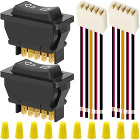 Mkbklljy Kk-us-683 5pin Car Window Switch Dc 12v 20a Control Momentary Rocker Universal 2pcs