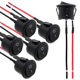 Mxrs 721821120677 Round Rocker Switch 6 Pcs Mini 12 Volt On Off Toggle