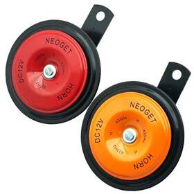 Nuojie Auto Electric Dl125-05yr Disc Horn 12v Loud High Low 2 Tone Replacement Kit Yellow&red