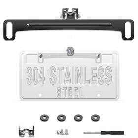B08hxm7vz2 Pixelman Universal Car Rear View Camera License Plate Bracket - Full Stainless Steel Moun