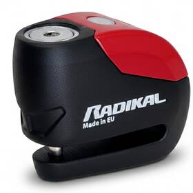 Radikal Rk9nr Rk9 Disc Lock With Premum Alarm 120db On/off Led Night 6 Mm Red
