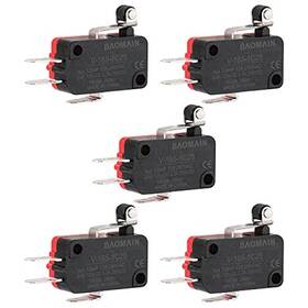 Rv-165-1c25 Renew Micro Switch V-165-1c25 Spdt Short Roller Hinge Lever 3 Pin Momentary Pack Of