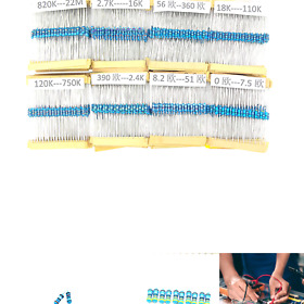 Top-cofrld008 Top-cofr Ld 1/4w Resistors Pack 164 Values X 10pcs 1640pcs 0-22m Metal Film