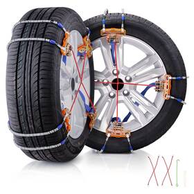 9.2-11.2in Vevor 197988413158 8 Pcs Snow Chains Tire Width 9.2-11.2in/235-28mm For Car/pickup/suv/truck