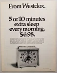 1970 Print Ad Westclox Drowse Ii Electric Alarm Clocks 5-10 Minutes Extra Sleep. Fixed Price $14.14.