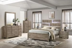 Brand Furniture 6-PIECE Size Bedroom Set, Light Brown With Led. Fixed Price $1499.99.