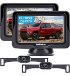 Leekooluu 4.3 Wired Rear Backup Camera Monitor Kit For 2 Cars Hd 1080P View. Fixed Price $120.00.