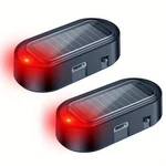 2 Car Solar Power Simulated Alarm, Anti-theft Flashing Security. Fixed Price $14.00.