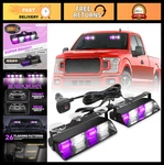 Emergency Dash Strobe Lights - Purple & White Flashing Hazard For Trucks,. Fixed Price $43.99.