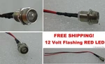 12V Volt Flashing Red Led Light Fake Dummy Alternating Car Alarm Chrome Bezel. Fixed Price $14.99.