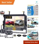 Amtifo Wireless Rv Backup System 2 Hd 1080P With 7" Split-sc.... Fixed Price $236.78.