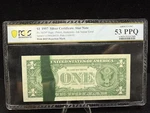 $1 1957 *star Note* Silver Certificate Ink Smear Error Pcgs AU53 Ppq FR1619*. Fixed Price $879.99.