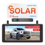 Auto-vox 7.2" Dvr Portable Solar Wireless Backup Camera 1080P Dual Split Monitor. Fixed Price $127.99.