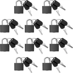 10 Pcs Luggage Locks With Keys Small Padlock Black Mini Tiny Metal Padl.... Fixed Price $25.32.